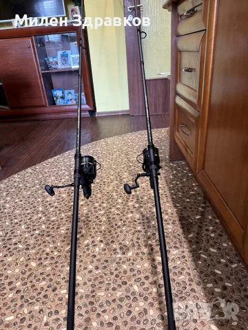 🎣 ПЪЛЕН ШАРАНДЖИЙСКИ КОМПЛЕКТ – 2 ВЪДИЦИ + 2 МАКАРИ + 2 СИГНАЛИЗАТОРА