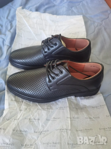 Официални мъжки обувки Sergio Bardi- 40 номер, снимка 5 - Официални обувки - 54172645