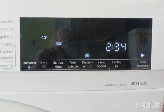 Инверторна пералня със сушилня  SIEMENS IQ 300 - 8/5 кг, снимка 4 - Перални - 55413209