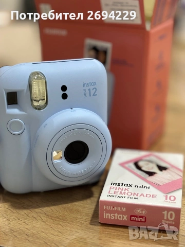 Фотоапарат за моментни снимки FUJIFILM INSTAX MINI 12 PASTEL BLUE