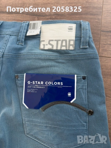 Оригинални мъжки дънкови къси гащи G-STAR - W34, снимка 6 - Къси панталони - 53976368