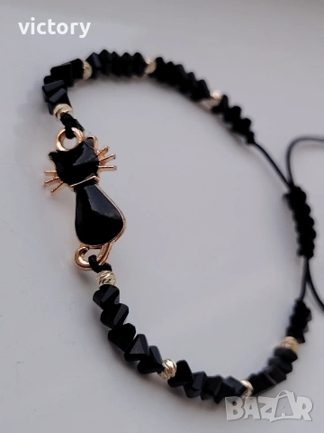 🐱 Гривна с коте – Black Cat Bracelet 🐱, снимка 5 - Гривни - 54219416