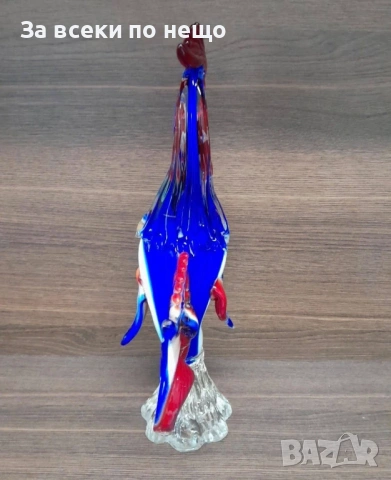 Murano Italy   Glass Cockerel “Французинът” Код P2592, снимка 6 - Декорация за дома - 54814418