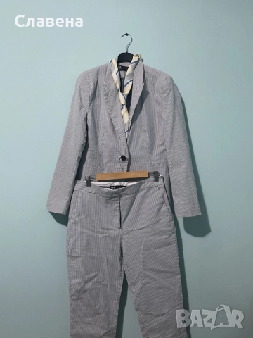 Дамски костюм Zara, сако и панталон, снимка 2 - Костюми - 55163911
