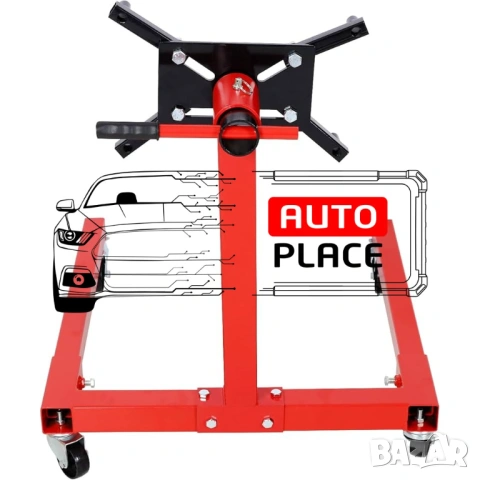 Въртяща стойка за двигател с 4 броя колела 570 кг - STAHLMAYER, снимка 4 - Други инструменти - 54040077