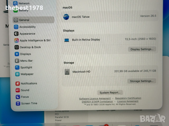 MacBook Pro 13 M1`8 Cpu/8 Gpu/16GB RAM/256GB SSD/Бат 18ч, снимка 7 - Лаптопи за игри - 54527219