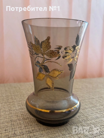 Винтидж ваза от Bohemia Glass , снимка 2 - Вази - 55182732