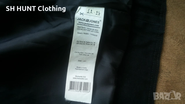 Jack & Jones OSONIC LEATHER Jacket Размер M мъжко яке естествена кожа 12-27, снимка 13 - Якета - 54803497