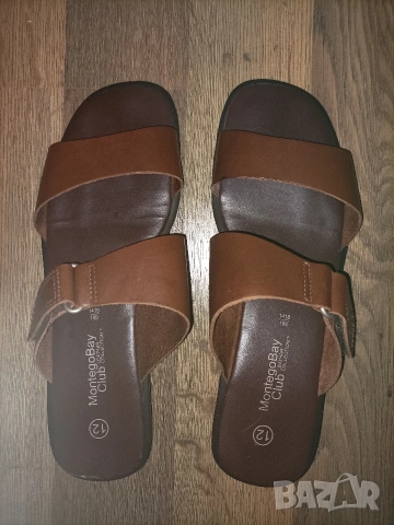 Чехли от естествена кожа , снимка 2 - Чехли - 54234450