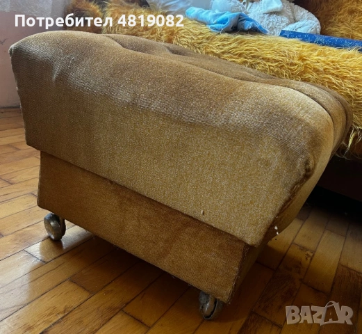 Холна гарнитура – разтегателен диван + 2 фотьойла + 2 табуретки, ЗАПАЗЕНА, снимка 6 - Дивани и мека мебел - 54443078