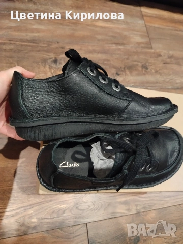 Дамски обувки естествена кожа Clarks Funny dream 38 номер черни, снимка 4 - Маратонки - 54221268