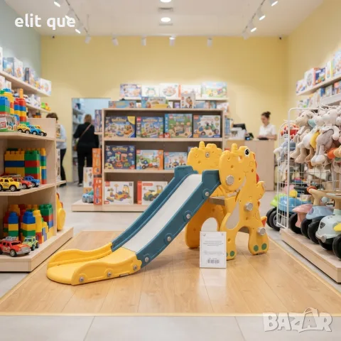 Детска пързалка с баскетболен кош и топка за дома и градината 145 см