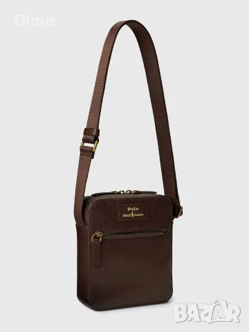 Кожена кросбоди чанта с лого POLO RALPH LAUREN, снимка 3 - Чанти - 55679914