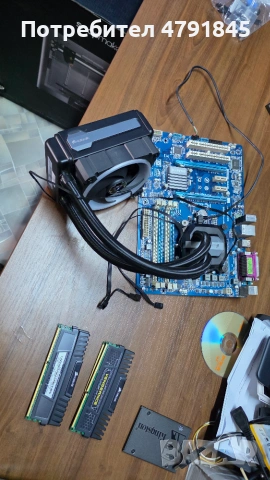 i7 3770 + дънна платка + водно охлаждане, снимка 5 - Дънни платки - 55170073