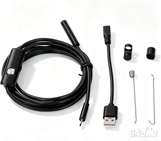 Водоустойчива Ендоскопска Камера 1Tech AN98 (5.5mm, 3.5m кабел) – USB / MicroUSB, снимка 9 - Камери - 18902355
