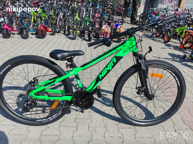 BG Алуминиев велосипед 26" NINJA зелен, снимка 2 - Велосипеди - 54334972