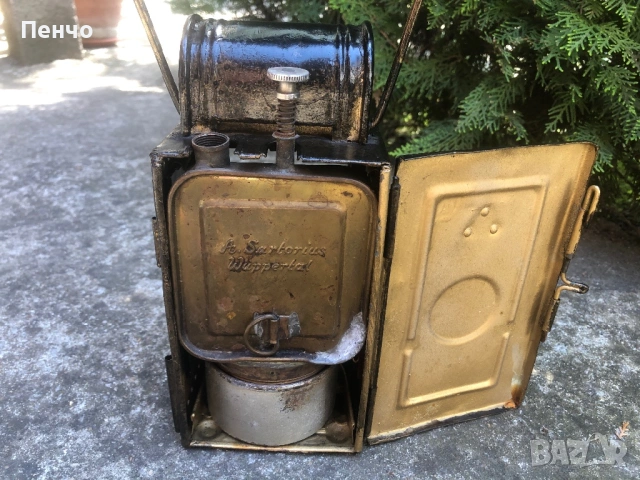 стар военен фенер /лампа/ "A. Sartorius Wuppertal" - GERMANY, снимка 16 - Антикварни и старинни предмети - 47769501