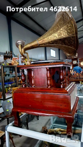 СТАР ГРАМОФОН MASTER'S VOISE РАБОТЕЩ , снимка 2 - Антикварни и старинни предмети - 54352342