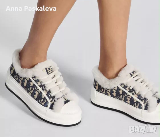 Кецове Dior от агнешка кожа с косъм, снимка 15 - Кецове - 55514051