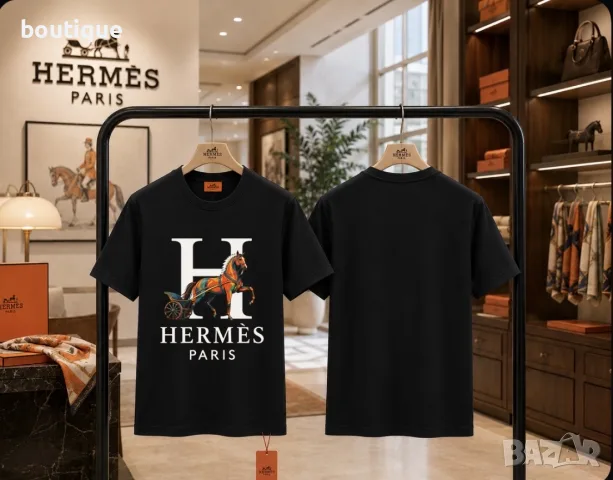 мъжки тениски Hermes 100% памук, снимка 5 - Тениски - 55362548