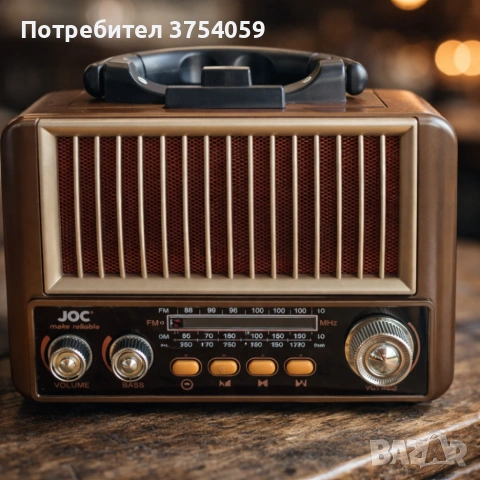 Ретро радио JOC TG-2502T-S - класически стил и мощен звук, снимка 3 - Радиокасетофони, транзистори - 55175299