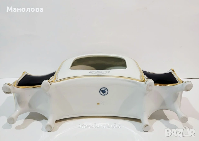 Порцеланов настолен часовник Royal Dux Bohemia Komtesa в стил Empir., снимка 7 - Други ценни предмети - 55255737