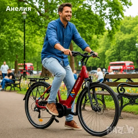 Електрически велосипед 26″ с батерия 522Wh, мотор 250W и пробег до 100 км – алуминиева рамка, 7 скор, снимка 4 - Велосипеди - 55626476