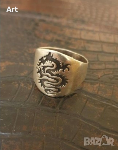 Сребро 925 пръстен с дракон , снимка 2 - Пръстени - 33770785