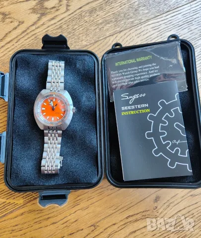 ЧИСТО НОВ Seestern Vintage SUB 300T Automatic, Doxa Sub homage, бартер, снимка 7 - Мъжки - 55557932
