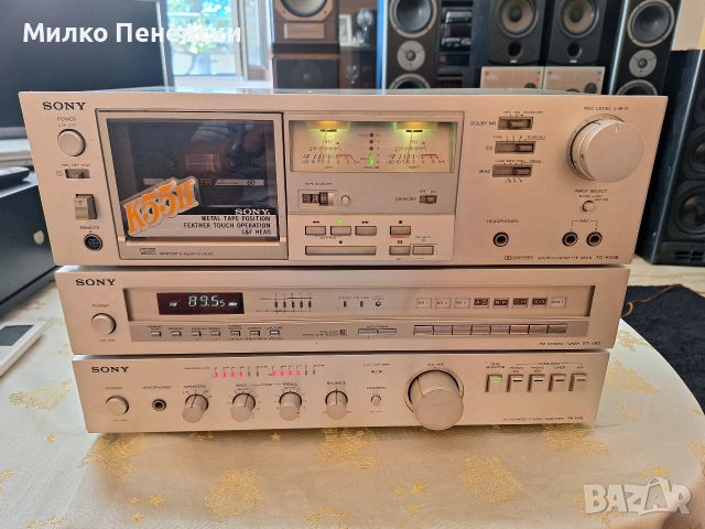 SONY-SET TA-F40 STEREO AMPLIFIER.ST-J60-STEREO TUNER. TC-K55 || STEREO CASSETTE DECK.