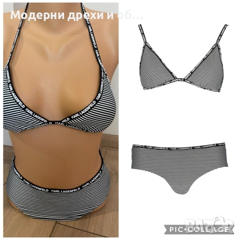 Дамски бански ХСразмер Karl Lagerfeld , снимка 11 - Бански костюми - 54571689