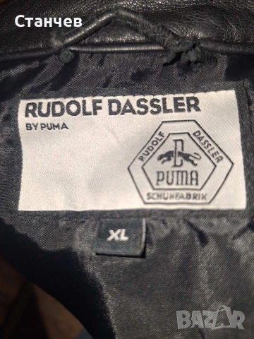  Кожено Яке PUMA Rudolf Dassler (По етикет XL, отговаря на L) - 99% Ново Колекционерско, снимка 2 - Якета - 55138393