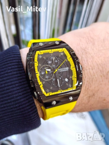 Мъжки часовник Mascionni Chronograph Yellow, снимка 3 - Мъжки - 54711143