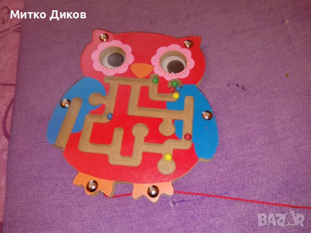 Дървена магнитна игра с градски мотив с магнитна писалка и топчета които се местят и друга, снимка 5 - Образователни игри - 55604488