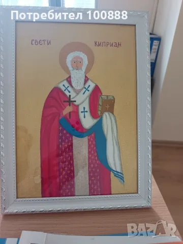  Икона на Свети Киприян , снимка 3 - Икони - 55394121