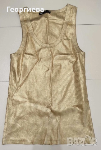Zara златист топ