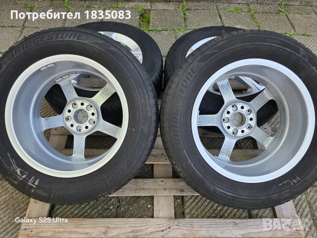 Лети джанти 17ки 5х112 Mercedes + зимни гуми 215/65/17 Bridgestone, снимка 10 - Гуми и джанти - 54439726