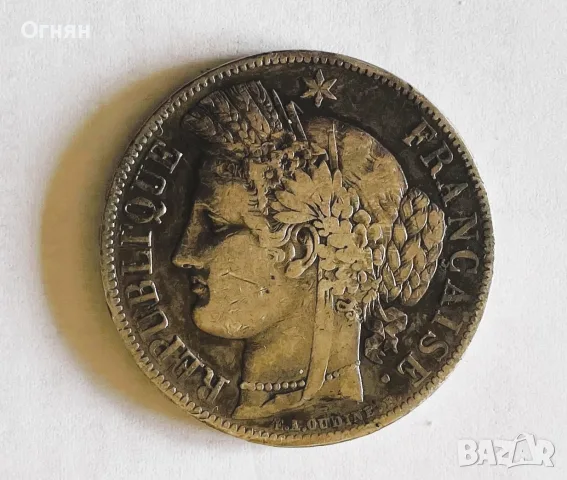 5 франка, 5 лири, снимка 2 - Нумизматика и бонистика - 35366067