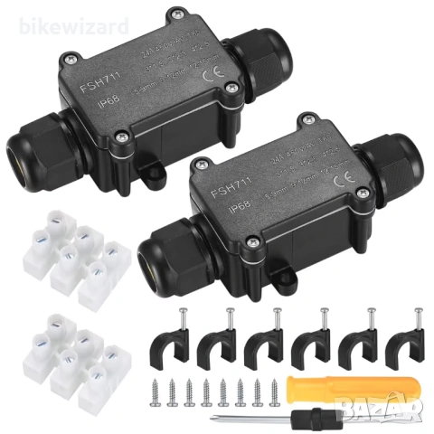 2 броя Водоустойчиви електрически разклонителни кутии IP68 НОВИ