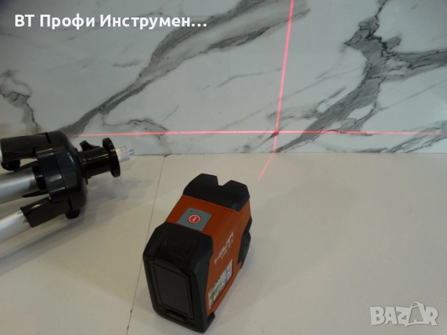Hilti PM 2L - Линеен червен лазер + тринога 1.50 м., снимка 6 - Измервателни инструменти - 54337838
