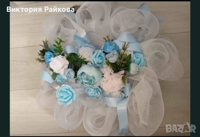 Сватбена декорация за автомобил 