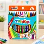 6955 Восъчни пастели Vneeds Triwax, 12 цвята, снимка 1