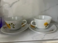 Сет от 2 чаши с чинийки от 70-те години ГДР, снимка 13