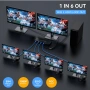 VEDINDUST HDMI удължител, сплитер, 1 вход/6 изхода през Cat6/7 HDMI през Ethernet до 50M, снимка 6