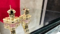 Van Cleef & Arpels VCA Gold Pink Opal Vintage Alhambra Clips Дамски Обеци, снимка 6