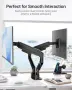 Нова стойка Двойно рамо за монитор 17-40" алуминий USB-C USB-A VESA 75x75 100x100, снимка 10