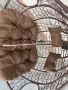 Двойна висяща ратанова люлка тип пашкул с метална стойка и възглавница | Градинска люлка до 200 кг , снимка 12