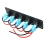 Панел с 5 ON/OFF превключвателя със синя LED светлина 12V/24V 20A – за тунинг, лодки, камиони 10306, снимка 12