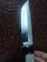 Красив ловен нож на майстор Спиро с кожена кания, снимка 4