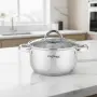Тенджера от неръждаема стомана Cheffinger с индукционно дъно и стъклен капак, снимка 2